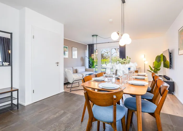 Wohnglueck Frisches & Gemuetliches Design Mit Bbq, Garten & Arbeitsplatz
